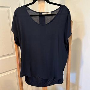 Ann Taylor LOFT Size Medium navy blue blouse